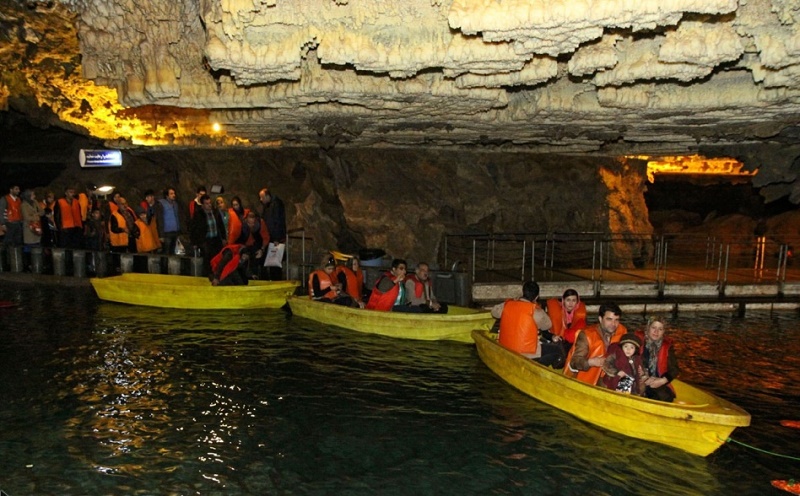 Alisadr Cave, the largest water cave in the world, located in Iran, Hamedan