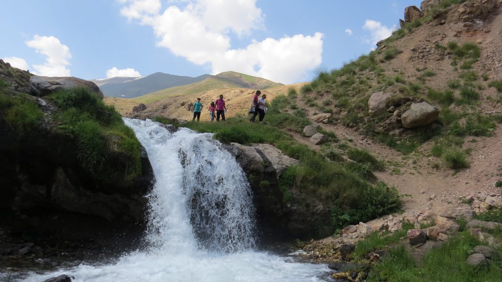 Sekonj Waterfall, located in Kerman