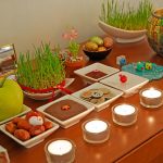 What is the significance of the 7 items on the "Haft Sin" table for the Persian celebration of Nowruz?