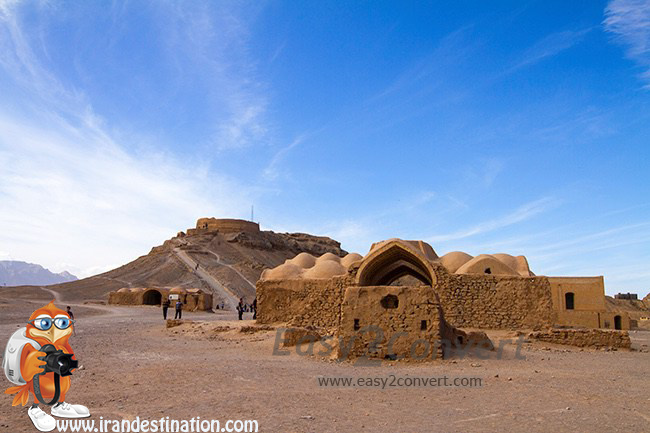 Towers of Silence in Yazd, a Zoroastrian sky burial site