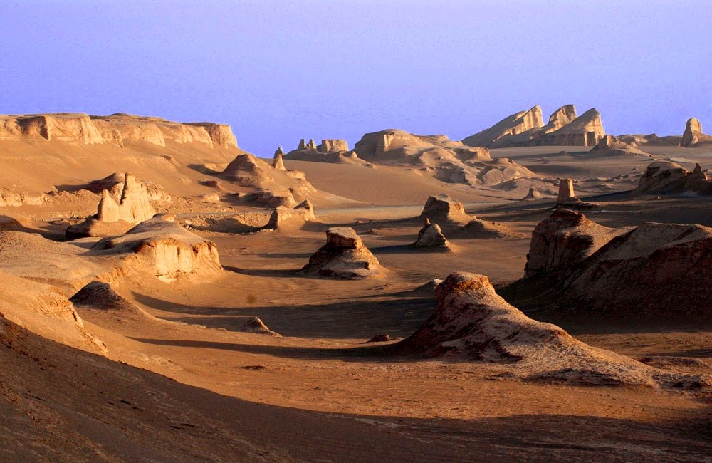 Gigantic sands rocks in Lut Desert